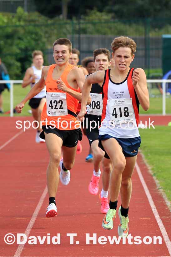 Mens under-17s 800 metres, 2023 Northern Under-13s, Under-15s and Under-17s, Middlesbrough.  Photo: David T. Hewitson/Sports for All Pics